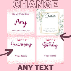Personalised Silver Sparkling Heart Necklace  - Birthday Anniversary Graduation Gift for Her