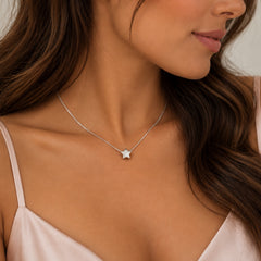 Personalised Sterling Silver Star Necklace – Thoughtful Christmas Gift for Her