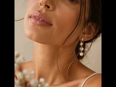Freshwater Baroque Pearl Drop Earrings Gold Bridal Wedding Jewellery Gift