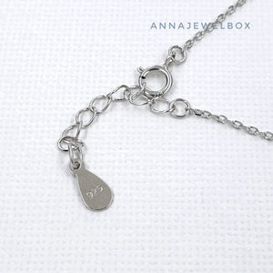 Origami Crystal 925 Sterling Silver Necklace - AnnaJewelBox