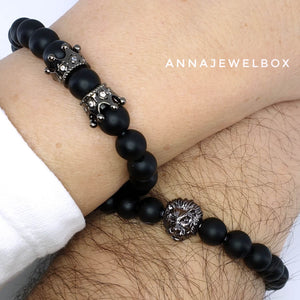 His and Hers Matching Couple's Bracelet Set - AnnaJewelBox