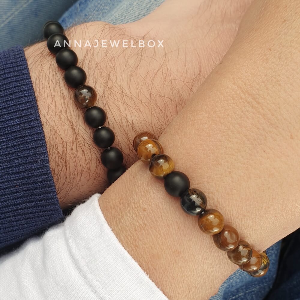 His and Hers Matching Couple's Bracelet Set - AnnaJewelBox