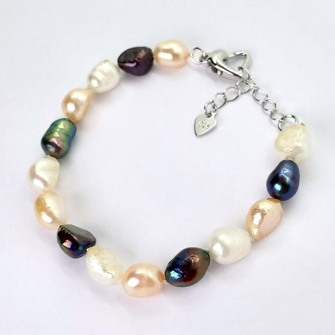 Image of gold pearl bracelet uk - pearl jewelry uk - pearl bracelet for wedding - pearl bracelet for women - pearl bracelet for men
