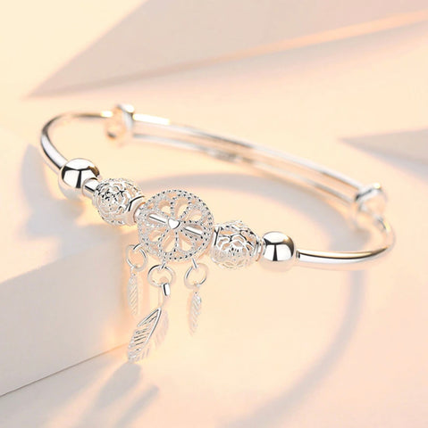 Image of Silver Dreamcatcher Bracelet