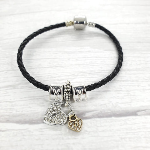 Image of Personalised Name Charm Initial Bracelet