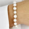 925 Sterling Silver Round Real Freshwater Pearl Bracelet