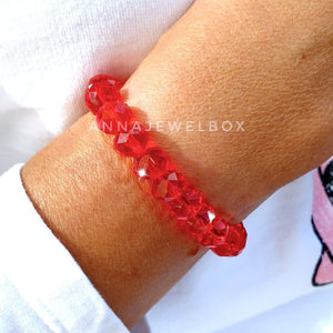Love Red Crystal Bracelet - AnnaJewelBox