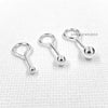 925 Sterling Silver Stud Ball Earrings Small Medium Large - AnnaJewelBox