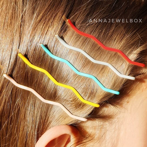 Image of Colourful Hair Clip Barrette Set - AnnaJewelBox