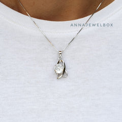 Leaf of Life 925 Sterling Silver Crystal Necklace - AnnaJewelBox