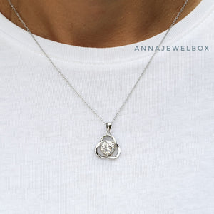 Faith 925 Sterling Silver Crystal Necklace - AnnaJewelBox