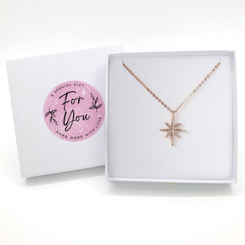 Image of Personalised Gold Vermeil 925 Sterling Silver North Star Necklace