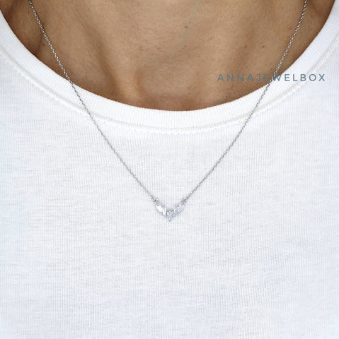 Image of Crystal Shard 925 Sterling Silver Necklace - AnnaJewelBox