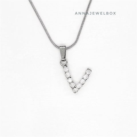 Personalised 925 Sterling Silver Single Letter Initial Necklace