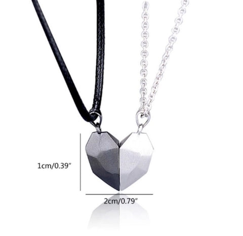 Image of Couple Magnetic Heart Necklace - AnnaJewelBox