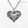 Silver Heart Crystal Bohemian Necklace