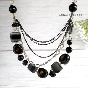 Love Ceramic Multi Layered Necklace - AnnaJewelBox