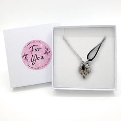 Guardian Angel Wings Couple Magnetic Necklace Set