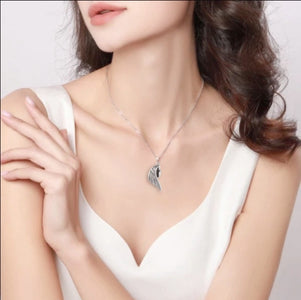Angel Wings Couple Magnetic Necklace Set - AnnaJewelBox