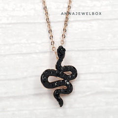 Wisdom Snake Snake Necklace in Gold Vermeil Sterling Silver