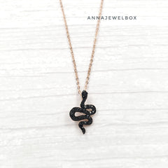 Wisdom Snake Snake Necklace in Gold Vermeil Sterling Silver