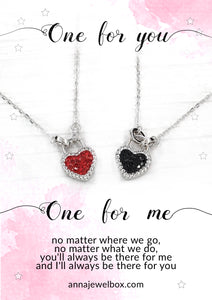 Reversible Sparkling Hearts 925 Sterling Silver Necklace