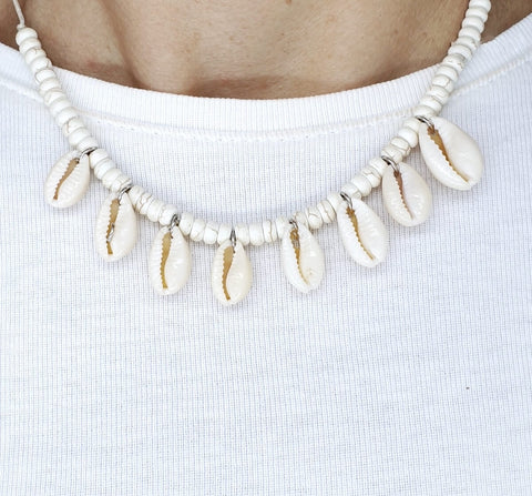 Image of Summer Cowrie Shell Beaded Beach Necklaces