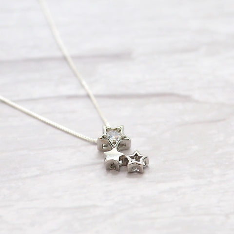 Image of 925 Sterling Silver Star Constellation Necklace