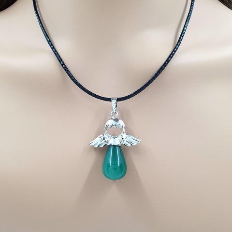Image of Guardian Angel Gemstone Necklace