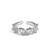 925 Sterling Silver Diamante Open Ring