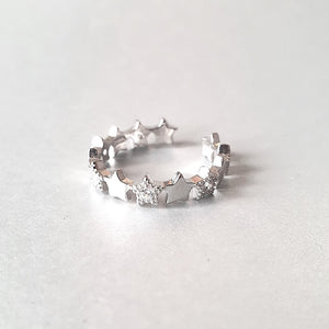 Stars Silver Open Ring