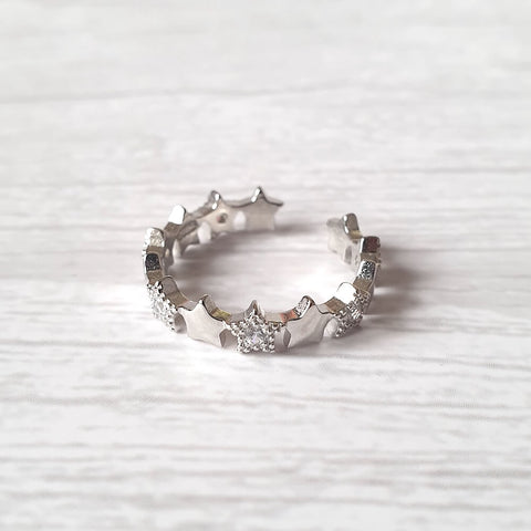 Image of Stars Silver Open Ring