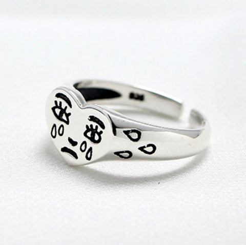 Image of Emotions Silver Open Ring