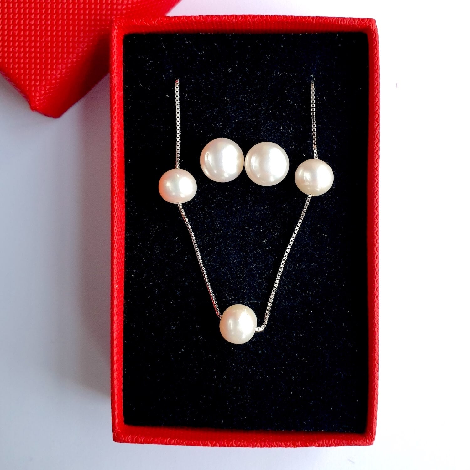 Natural Freshwater Pearl Wedding Jewellery Set for Bride