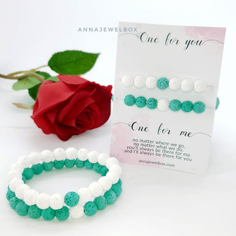 Image of Bright Matching Couple Bracelets Set - AnnaJewelBox