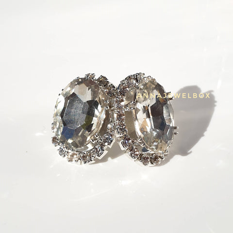 Image of Crystal Statement Stud Earrings - AnnaJewelBox